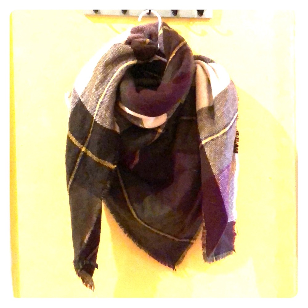 Plaid Blanket Scarf